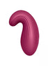 Satisfyer Dipping Delight in a curved, deep pink design with ridges for enhanced stimulation.