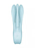 Satisfyer Threesome 1 in light blue, featuring three flexible arms and control buttons on the handle.