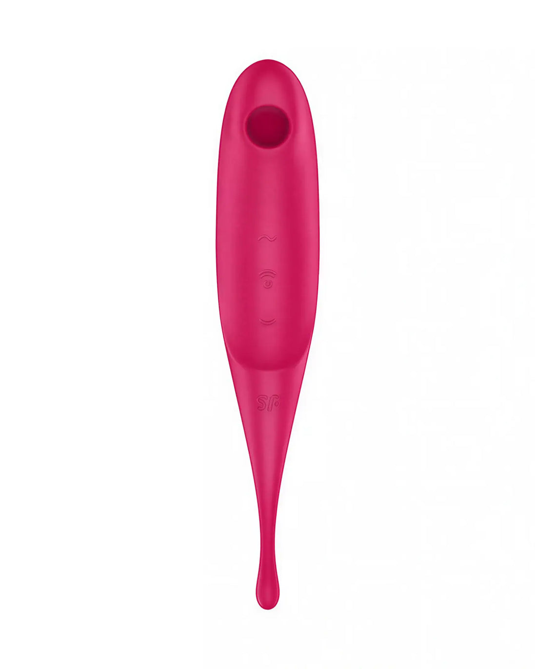 Satisfyer Twirling Pro in vibrant pink, featuring a sleek design and control buttons on the body.