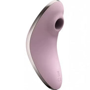 Satisfyer Vulva Lover 1 in soft lavender color with a curved design and a rounded opening for targeted stimulation.