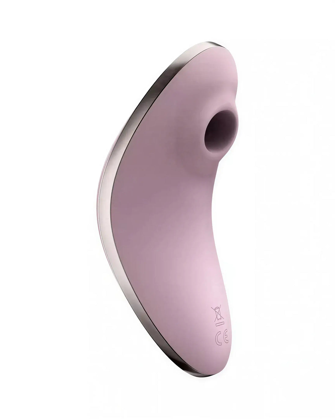 Satisfyer Vulva Lover 1 in soft lavender color with a curved design and a rounded opening for targeted stimulation.