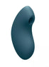 Satisfyer Vulva Lover 2 in teal, featuring a curved design with a rounded tip and a small opening.