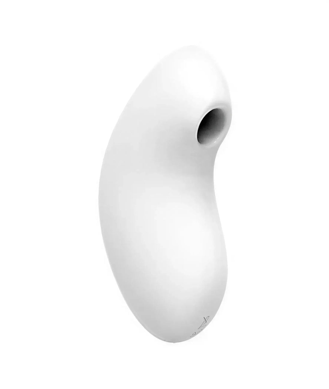 Satisfyer Vulva Lover 2 in white, featuring a curved design with a single stimulation opening.