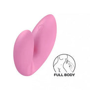 Satisfyer Love Riot in pink, featuring a sleek, ergonomic design for full body use.