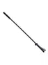 Black Kinki riding crop with a braided handle and a flat tip, designed for equestrian or playful use.