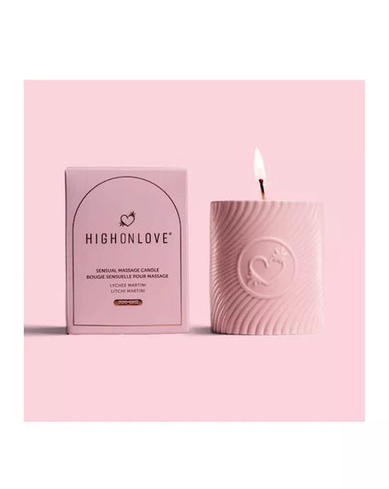 High On Love Massage Candle Champagne & Strawberries