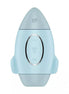 Satisfyer Mission Control in light blue with a central control button and sleek, ergonomic design.