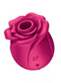 Satisfyer Pro 2 Classic Blossom in bright pink, shaped like a rose with a smooth finish and a control button at the base.