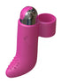 Nood Soft Spot finger vibrator in bright pink with a textured tip and a rounded metallic head, designed for targeted stimu...