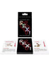 A Year of Sex! card game box with two cards displaying sexual positions and techniques, featuring bold colors and graphics.