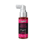 Goodhead Deep Throat Spray in sweet strawberry flavor, 2 oz spray bottle with a pump top and pink label.