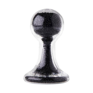 Share Satisfaction Lucent Glass Butt Plug Black