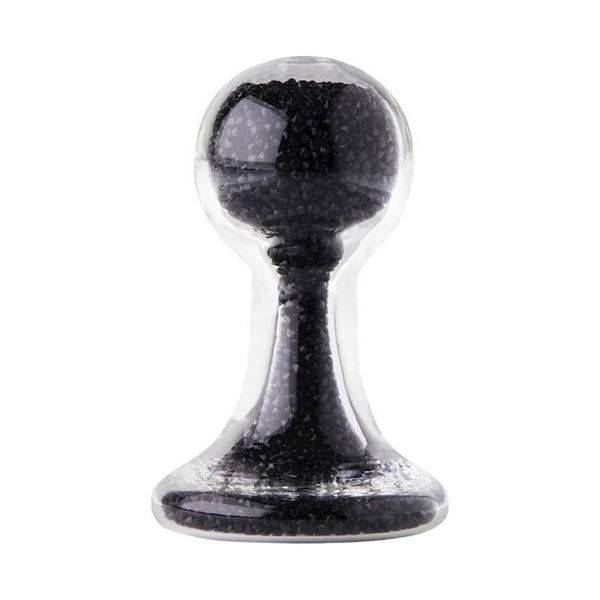 Share Satisfaction Lucent Glass Butt Plug Black
