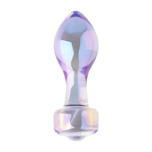 Share Satisfaction Lucent Glass Butt Plug Clear Prism