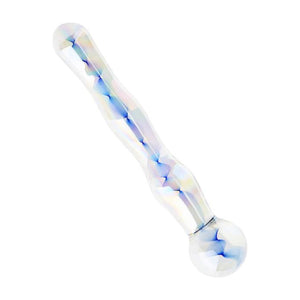 Share Satisfaction Lucent Glass Dildo Blue Spiral