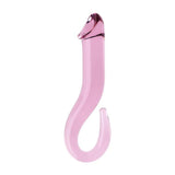 Share Satisfaction Lucent Glass Dildo Pink Tail