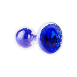 Share Satisfaction Lucent Glass Butt Plug Blue