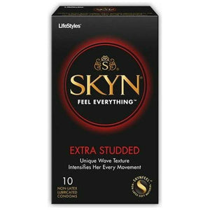 Lifestyles Skyn Extra Studded Non-Latex Condoms 10 Pack