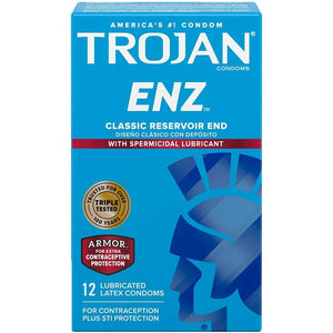Trojan ENZ Spermicidal Condoms 12 Pack