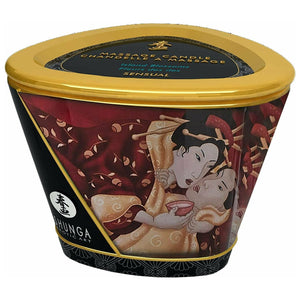 Shunga Massage Candle Romance Strawberry Sparkling Wine