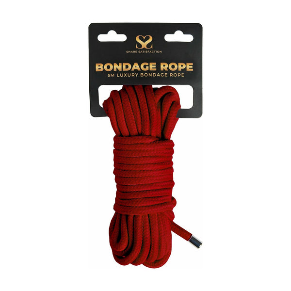 Share Satisfaction 5 Metre Luxury Bondage Rope With Metal Head