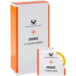 Share Satisfaction Flavoured Condoms Orange 12 Pack
