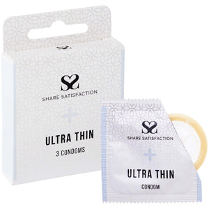 Share Satisfaction Ultra Thin Condoms 3 Pack