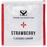 Share Satisfaction Flavoured Condoms Strawberry 3 Pack